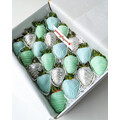 20pcs Pastel Blue, Green & Silver Chocolate Strawberries Gift Box (Custom Wording)